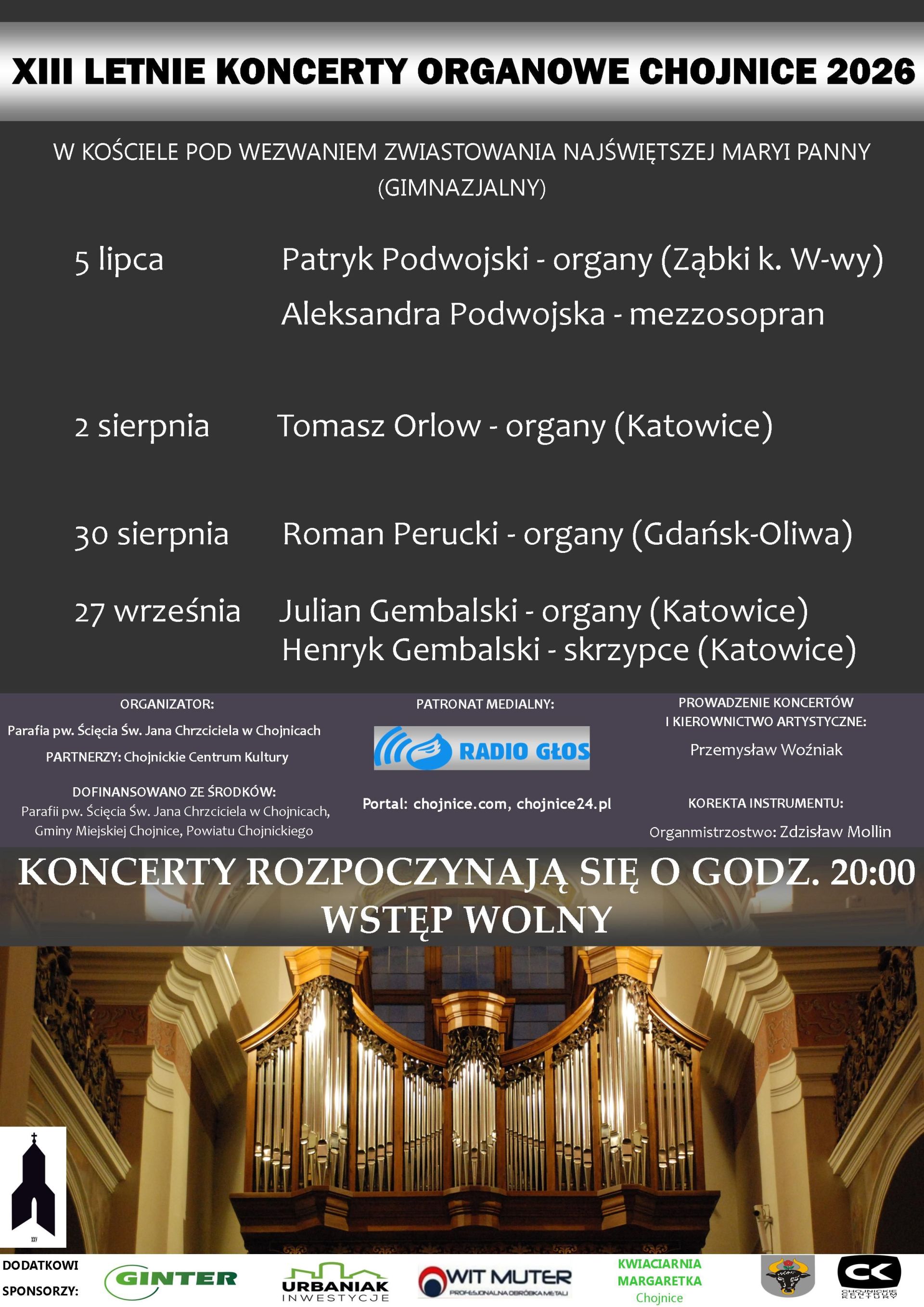 LETNIE KONCERTY ORGANOWE