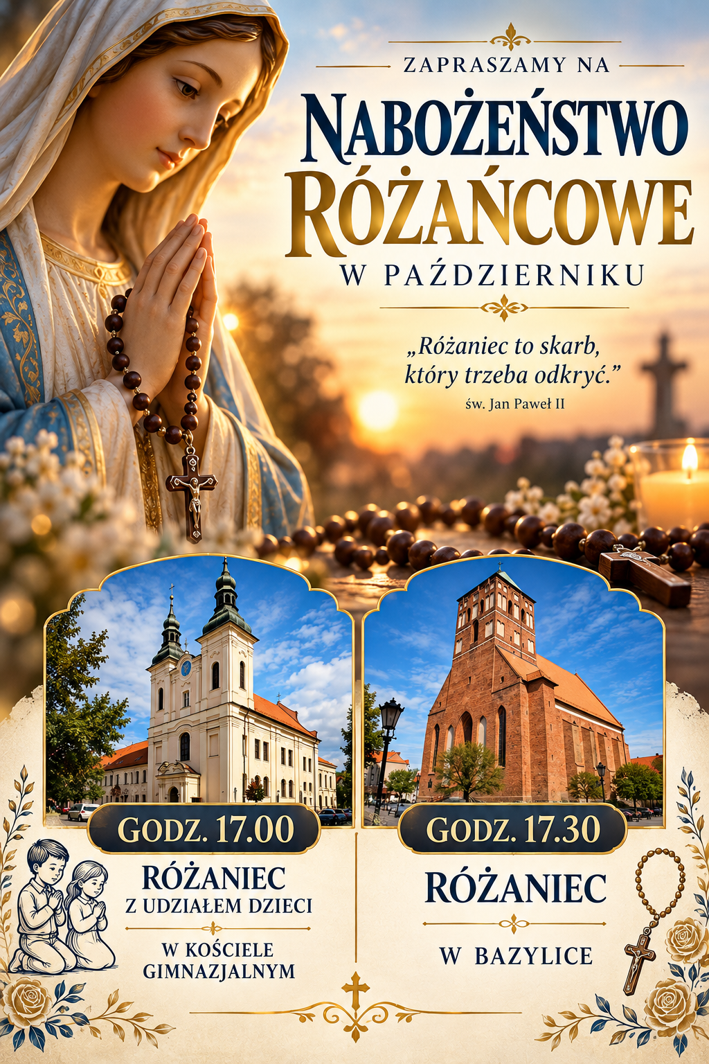Październik – miesiąc modlitwy różańcowej
